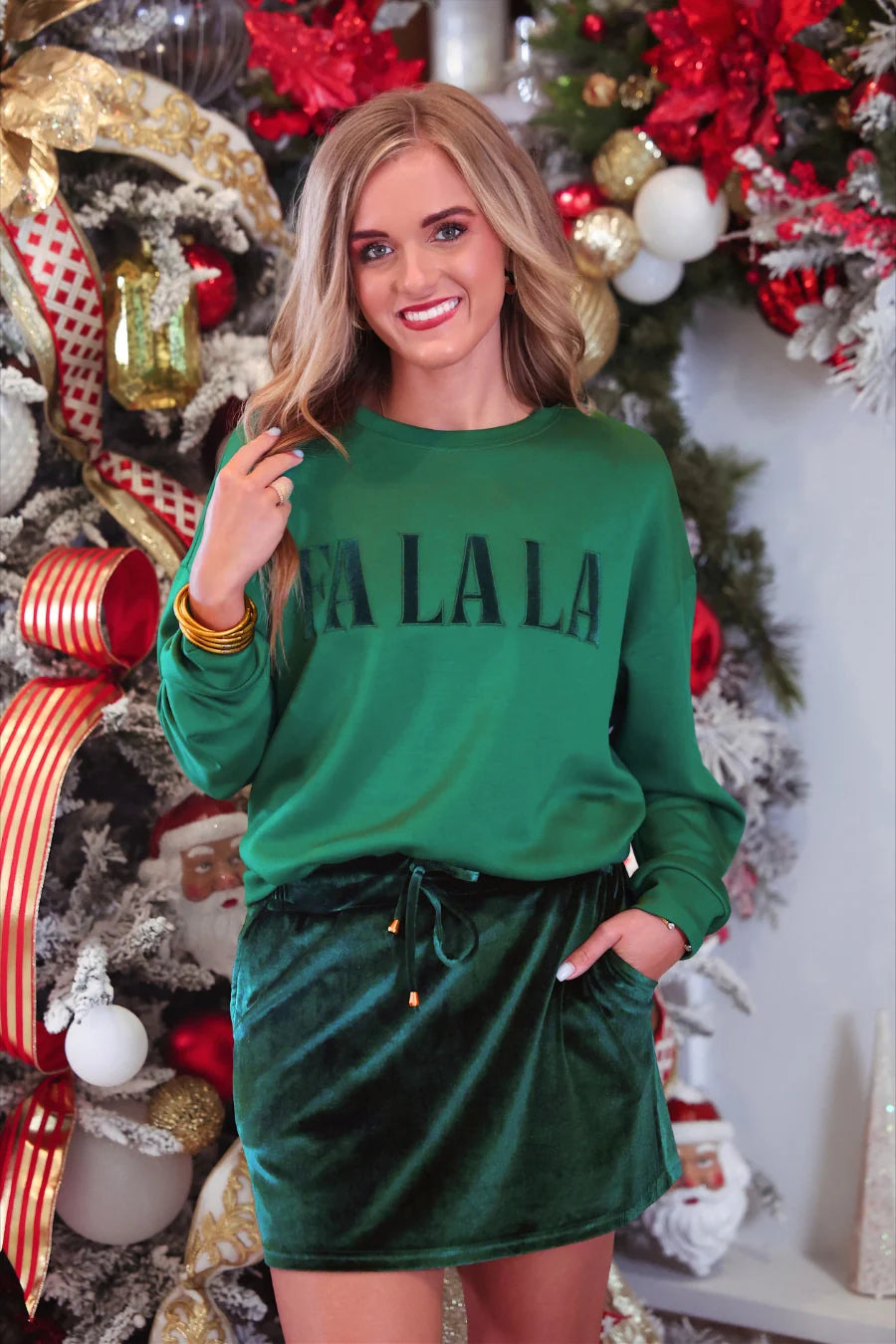 Velvet Hour Skort- Green