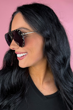 Showstopper Studded Aviator Sunglasses