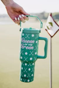 Queen of the Green Golf Tumbler with Handle