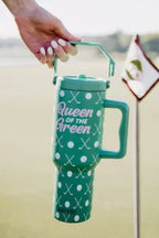 Queen of the Green Golf Tumbler with Handle