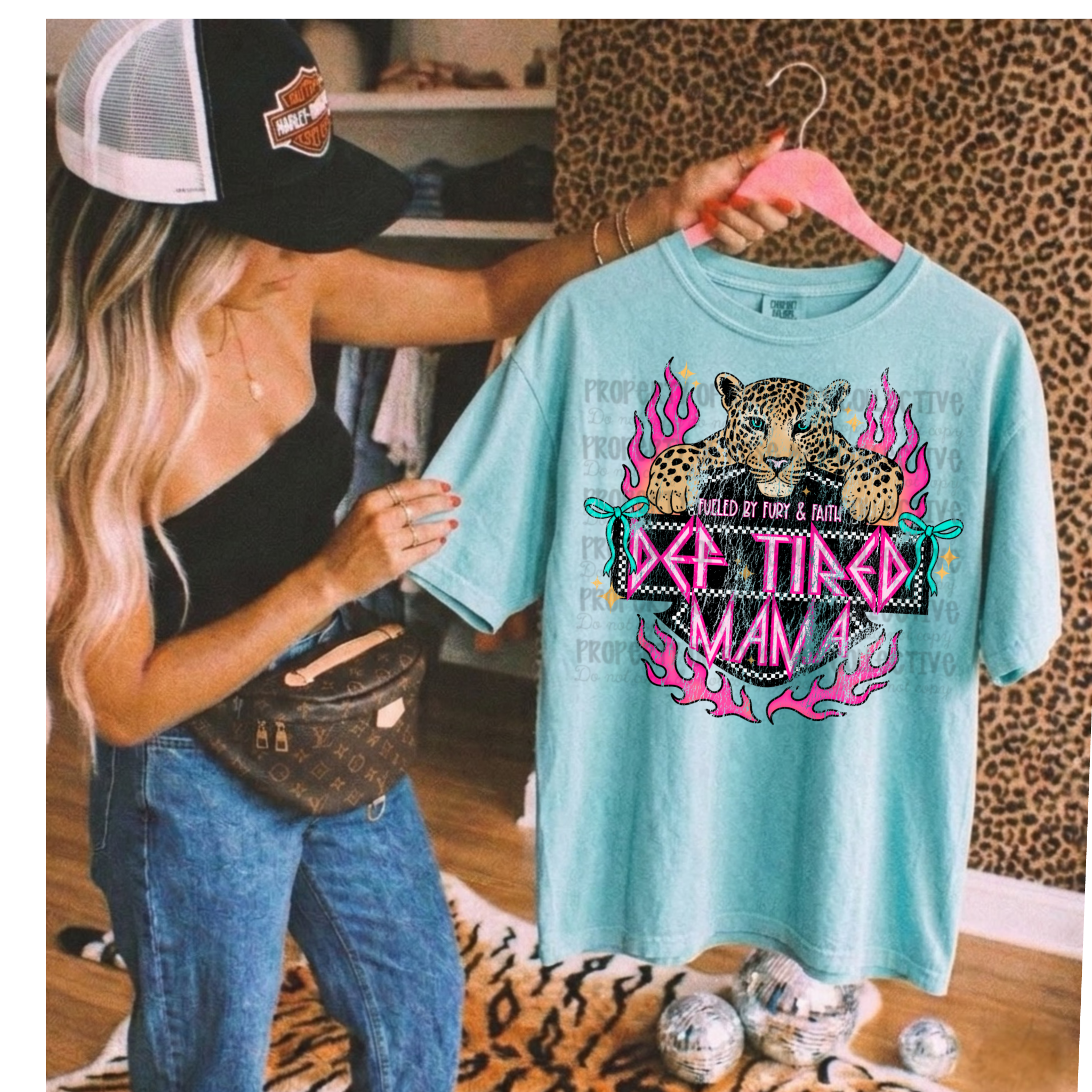 Def tired mama graphic tee