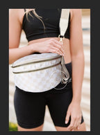 Farah Fanny Bum Bag - Beige Checkered
