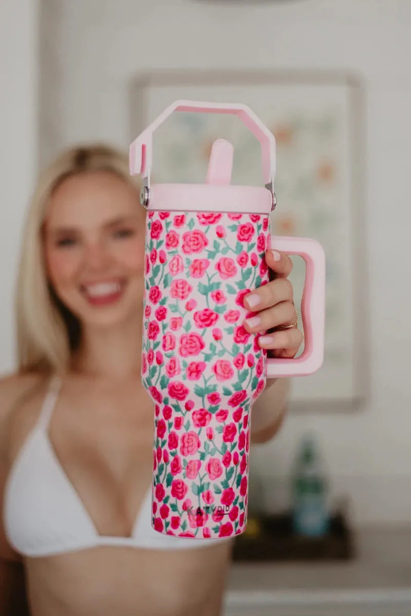Whimsical Roses Tumbler Cup