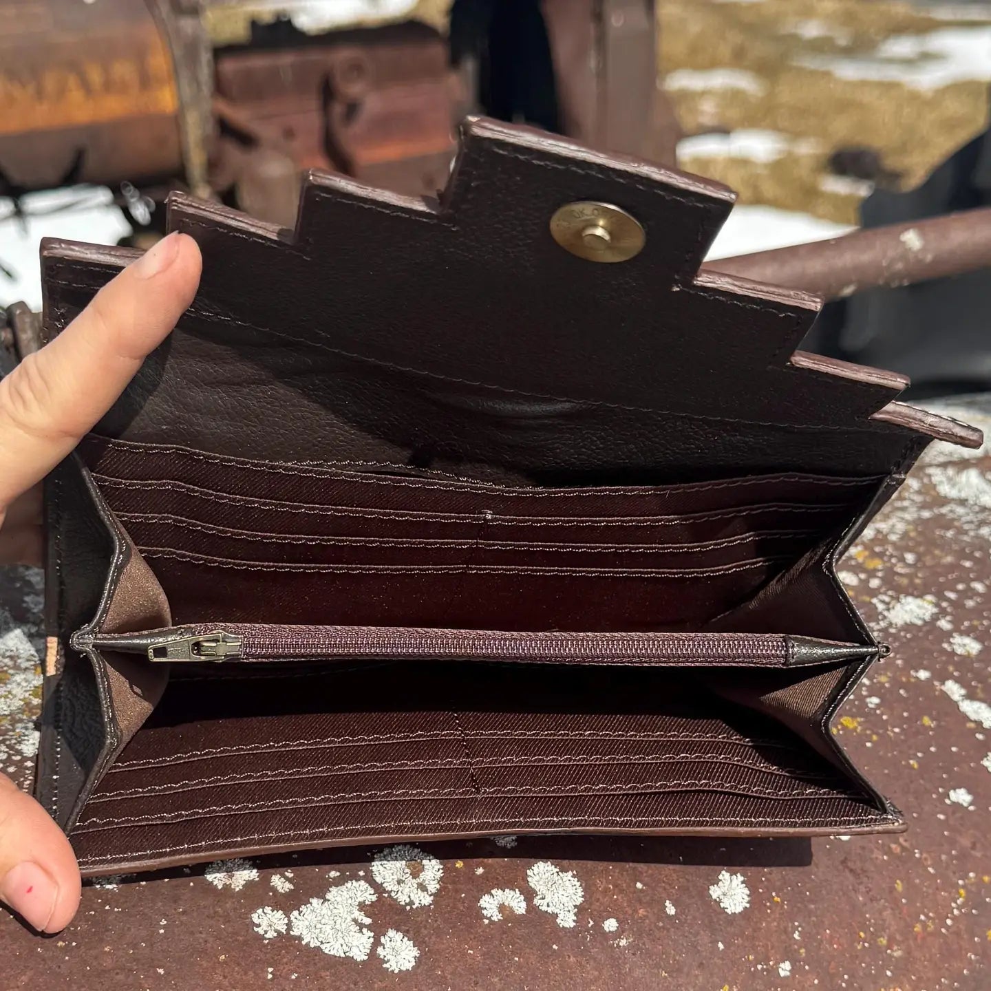 Aces and Turquoise Genuine Western Cowhide Leather Barrel Bag Purse or Wallet