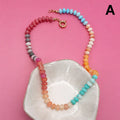 Natural Stone Semi-Precious Glass Mixed Necklace