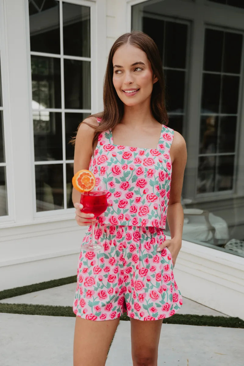 Whimsical Roses Floral Two Piece Set