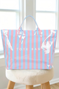 Pink and Blue Striped TOTE BAG