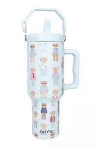 Fall Bears 38 Oz Tumbler with Lid Handle