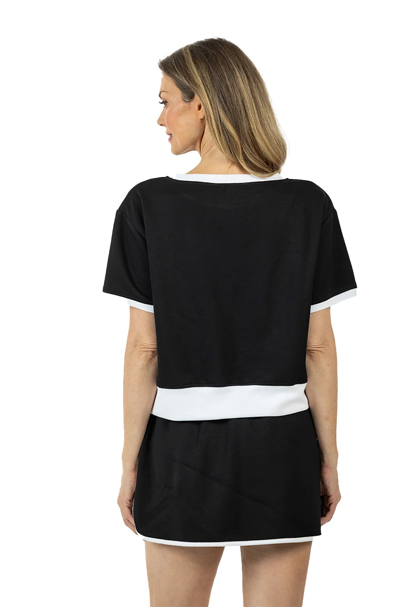 Black and White Skirt and Top Set