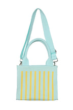 Mint Striped Structured Mini Tote Purse