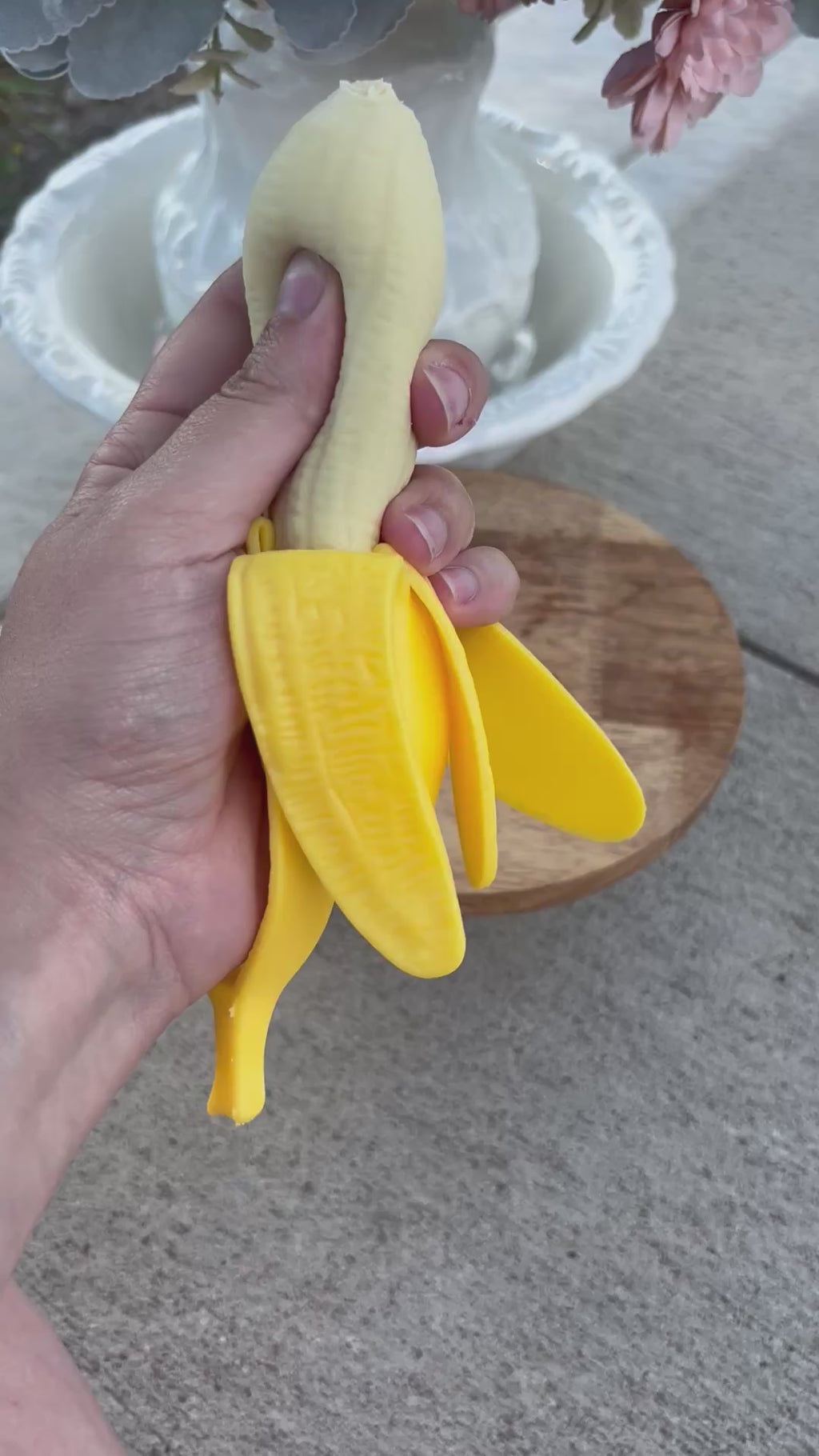 Peel the stress banana squish