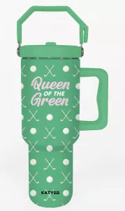 Queen of the Green Golf Tumbler with Handle