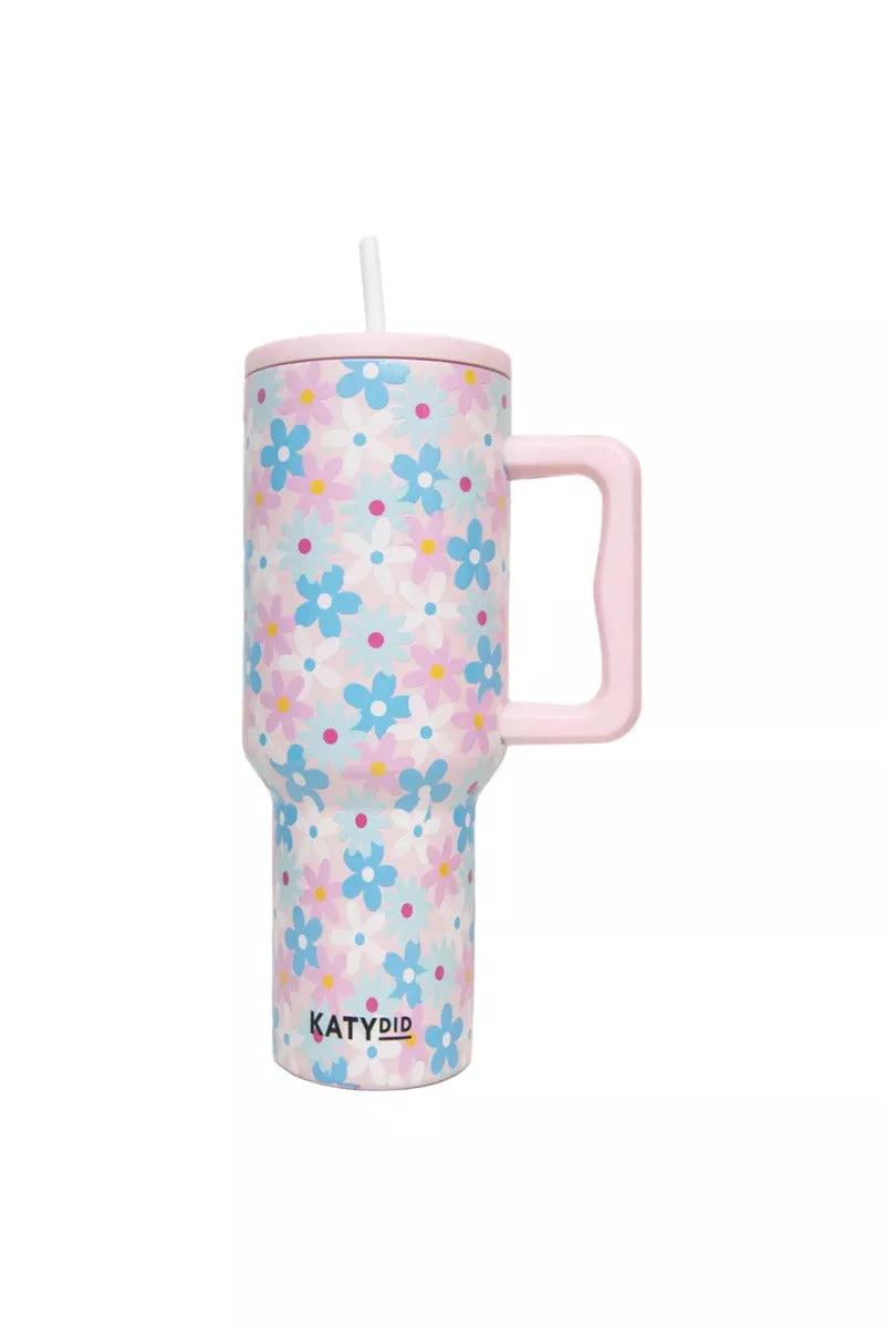 Dainty Florals Pink 38 Oz Tumbler Cup