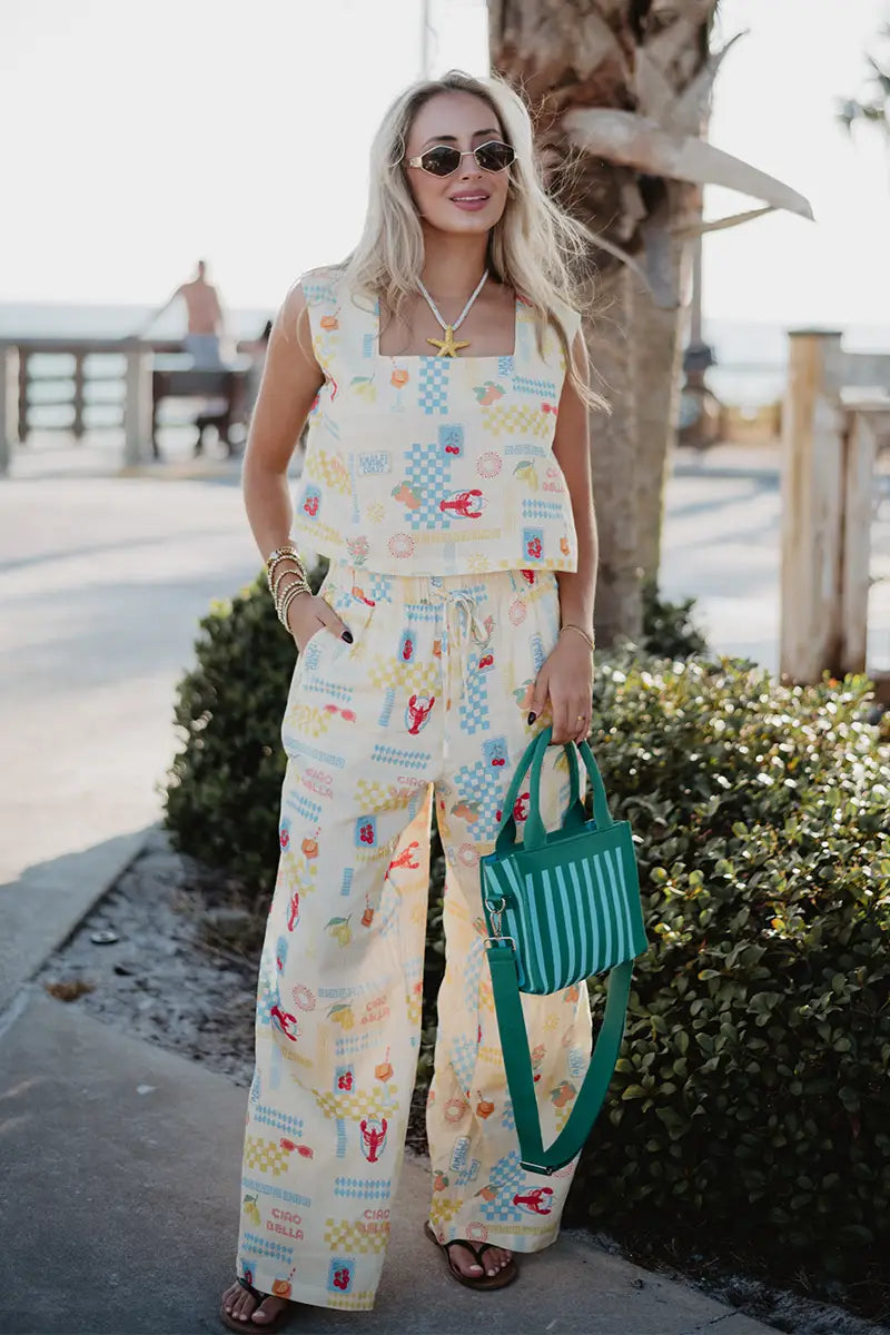 Yellow Italian Summer Two-Piece Set