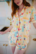 Italian Summer Pajama Short Set