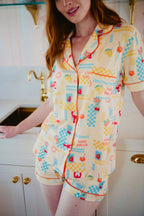 Italian Summer Pajama Short Set